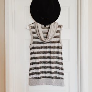 Forever 21 Loose Turtleneck Striped Tank Top